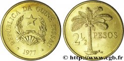 GUINEA-BISSAU 2 1/2 Pesos emblème / palmier 1977
