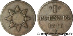 ALEMANIA - CIUDAD LIBRE DE FRáNCFORT 1 Pfennig Francfort monnaie de nécessité 1819