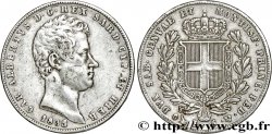 ITALIA - REGNO DE SARDINIA 5 Lire Charles Albert 1835 Gênes