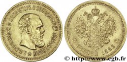 RUSSIE 5 Roubles Tsar Alexandre III / aigle impérial 1888 Saint-Petersbourg