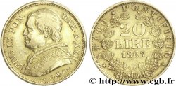 VATICAN AND PAPAL STATES 20 Lire Pie IX anno XXII 1867 Rome