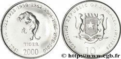 SOMALIA 10 Shillings emblème national / horoscope chinois : années du tigre 2000