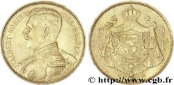 BELGIEN 20 Francs or Albert Ier tête nue légende flamande, tranche position A 1914