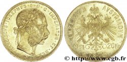 AUSTRIA 8 Florins ou 20 Francs or François-Joseph Ier 1876 Vienne