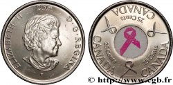 CANADA 25 Cents Cancer du sein : Elisabeth II / ruban rose 2006 Winnipeg