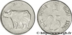 INDE 25 Paise lions stylisés rhinocéros 2000 Calcutta