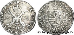 BELGIUM - SPANISH NETHERLANDS 1/2 Patagon Pays-Bas Espagnols frappe au nom de  Philippe IV : Croix de St André / armes et collier de la toison d’or 1658 Anvers
