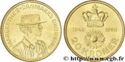 DANEMARK 20 Kroner 50e anniversaire de la reine Margrethe II 1990