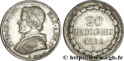 VATICAN ET ÉTATS PONTIFICAUX 20 Baiocchi Pie IX an IV 1850 Rome