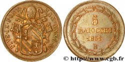 VATICAN AND PAPAL STATES 5 Baiocchi frappé au nom de Pie IX an VI 1851 Rome