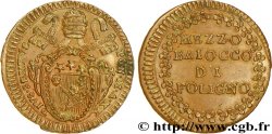 VATICAN AND PAPAL STATES 1 Mezzo Baiocco ville de Foligno frappé au nom de Pie VI an XX 1794 Rome
