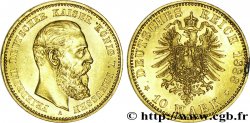 ALLEMAGNE - PRUSSE 10 Mark or Royaume de Prusse, empereur Frédéric III / aigle impérial 1888 Berlin