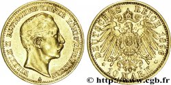 ALEMANIA - PRUSIA 10 Mark or Royaume de Prusse, empereur Guillaume II / aigle impérial 1896 Berlin