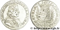 ALEMANIA - SAJONIA 2/3 Thaler Duché de Saxe, Jean-Georges III électeur / écu couronné 1687