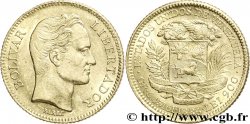 VENEZUELA 20 Bolivares Simon Bolivar / emblème 1886 Bruxelles