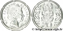 NOUVELLE-ZÉLANDE 20 Cents Elisabeth II / statuette maori 2006 Royal Canadian Mint, Ottawa SPL