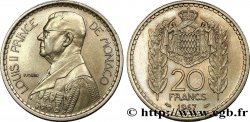 MONACO 20 Francs prince Louis II / armes 1947 Paris