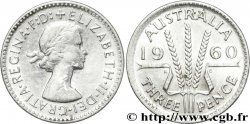 AUSTRALIA 3 Pence Elisabeth II 1960 Melbourne
