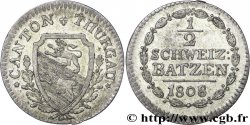 SWITZERLAND - cantons coinage 1/2 Batzen - Canton de Turgau 1808