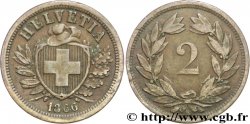 SVIZZERA 2 Centimes (Rappen) croix suisse 1866 Berne - B