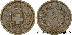 SWITZERLAND 2 Centimes (Rappen) croix suisse 1875 Berne - B