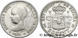 SPAGNA 50 Centimos Alphonse XIII buste bébé (1892) 1892 Madrid