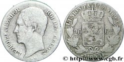 BELGIQUE 20 Centimes Léopold Ier tête nue 1853