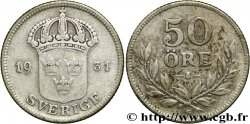 SWEDEN 50 Ore écu couronné 1931