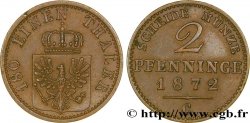 ALEMANIA - PRUSIA 2 Pfenninge Royaume de Prusse écu à l’aigle 1872 Francfort - C