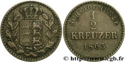 GERMANY - WÜRTTEMBERG 1/2 Kreuzer Royaume du Würtemberg 1863 Stuttgart