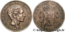 ESPAGNE 10 Centimos Alphonse XII 1879 Oeschger Mesdach & CO