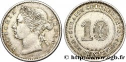 MALESIA - INSEDIAMENTI DELLO STRETTO 10 Cents Straits Settlements Victoria 1872 Heaton