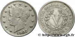 UNITED STATES OF AMERICA 5 Cents Liberty Nickel 1902 Philadelphie