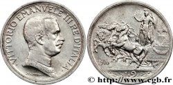 ITALIA 2 Lire Victor Emmanuel III / quadrige 2e type 1916 Rome - R