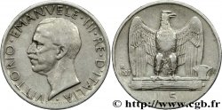 ITALIE 5 Lire Victor Emmanuel III 1927 Rome - R