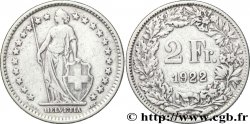 SUISSE 2 Francs Helvetia 1922 Berne - B