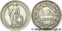 SUISSE 2 Francs Helvetia 1957 Berne - B