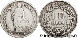 SWITZERLAND 1 Franc Helvetia 1894 Paris - A