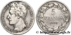 BELGIO 5 Francs Léopold Ier tête laurée 1848