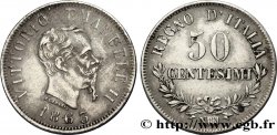 ITALIE 50 Centesimi Victor Emmanuel II 1863 Naples - N