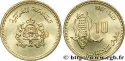 MAROCCO 10 Santimat série FAO AH 1407 emblème / épi de maïs 1987