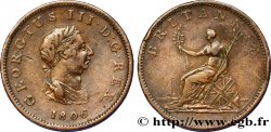 ROYAUME-UNI 1/2 Penny Georges III 1806