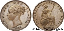 ROYAUME-UNI 1/2 Penny Victoria “tête jeune” 1857