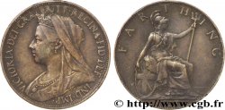 REGNO UNITO 1 Farthing Victoria type “Old Head” / Britannia, finition sombre 1899