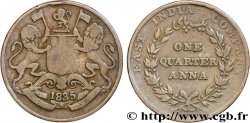 BRITISCH-INDIEN 1/4 Anna East India Company 1835 Bombay (Mumbai)