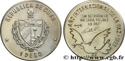 CUBA 1 Peso armes / année internationale de la paix 1986