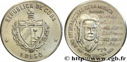 CUBA 1 Peso armes / année internationale de la musique : Jean-Sébastien Bach 1985 