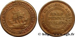 ROYAUME-UNI (TOKENS) 1/2 Penny Bristol (Somerset) Sheathing Nail Manufactury (fabrique de clous) voilier 1811