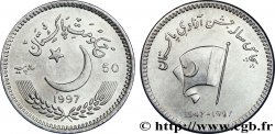 PAKISTAN 50 Roupies 50e anniversaire de l’indépendance : emblème / drapeau 1997