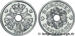 DINAMARCA 2 Kroner couronnes et monograme de la reine Margrethe II 2007 Copenhague SC